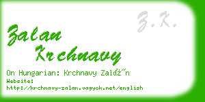 zalan krchnavy business card